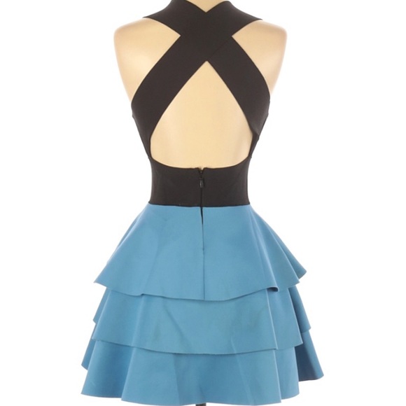 Robert Rodriguez Party Dress Black Blue A Line - Picture 2 of 2